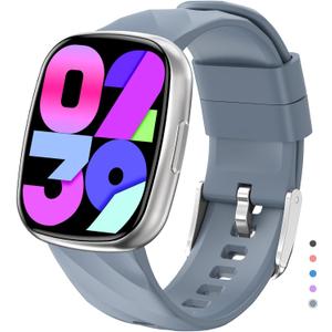 Smart Watch for Kids, Kids Fitness Tracker Watch for Boys Girls Ages 5-15, Activity Tracker, Heart Rate Sleep Monitor, IP67 Waterproof, Pedometer, Sport Modes, Puzzle Game (Silver)