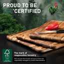 4 Pack Teak Wood Cutting Board Set for Kitchen Heavy Duty Non Toxic Non Slip Solid Thick Wood Haus Chopping Board Extra Large Big Small Meat Best Essential House Warming Hostess Host Gift (Multi-Size Set | 4 Pack with Holder)