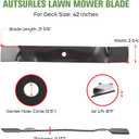 Mulching Blades for John Deere LT160 Scotts S1642 S1742 Scotts Sabre M139802 M127129 M145969 42" C Deck Sabre 1842GV, 1842HV, 1642, 1742GS 2 Pack