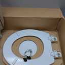 BEMIS 500EC 390 Toilet Seat with Easy Clean & Change Hinges, 1 Pack Round, Cotton White