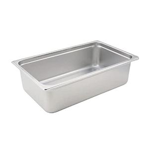 Winco SPJM-106 Full Size Steam Table Pan, 6" Deep, Anti-Jamming, Stainless - Stainless Steam Table 3 Packs