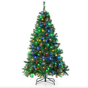 Hinged Christmas Tree with Lights