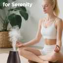 InnoGear Essential Oil Diffuser, Ultrasonic Diffusers for Home Aromatherapy Humidifier for Mother's Gift Bedroom Room 7 Colors LED 2 Mist Mode Auto Off, Brown