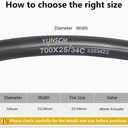700C Heavy Duty Bike Tubes 700x25C/26C/28C/32C/34C AV48 Schrader Valve (25/34-622) 700C Bicycle Inner Tubes Compatible with 700x25C 700x26C 700x28C 700x30C 700x32C Bike Tire Tubes 2-PCS