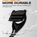 4.0 Back Shaver for Men, Body Shavers & Back Hair Trimmer with 6 Wet/Dry Replacement Blades & Cleaning Brush, Hypoallergenic Skin Care, Pain-Free Shaving, Portable for Travel, 3 Months Use