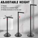 Toilet Paper Holder Stand 1 pc, Height Adjustable, Reserve Tissue for 6 Spare Rolls, Bathroom Storage, Rustproof with SUS304 Stainless Steel (Matte Black)