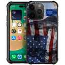 DJSOK Compatible with iPhone 14 Case, Design Pattern Back Bumper Anti Scratch Reinforced Corners Soft TPU Caver, Cases for Men Women-Lucky Dollar American Flag