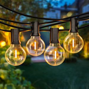 VerRon 50FT LED G40 Globe String Lights, Shatterproof Outdoor Patio String Lights with 50+2 Dimmable Edison Bulbs, 50 Backyard Hanging Bistro Light Waterproof for Balcony Party Wedding Market Cafe