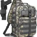 ATBP Tactical Crossbody Sling Backpack Militray Shoulder Holster Bag For Men Chest Pack Hiking Daypack 15L (Acu Digital Camo)