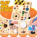 Grarain Busy Board for Toddlers - Montessori Educational Toy for 1-3 Year Old Boys & Girls | Travel-Friendly Sensory Learning Activity | Ideal for Kids with Autism(Clocks Busy Board)