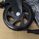 5 Inch Swivel Caster Wheels, Set of 4 Heavy Duty, Locking Industrial Casters with Brake, Black, Stainless Steel, Polyurethane, Double Safety Brakes and 360° Swivel for Maximum Flexibility