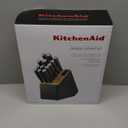 KitchenAid Classic Slim Knife Block Set with Built-In Knife Sharpener, High Carbon Stainless Steel Kitchen Knives, Sharp Kitchen Knife Set with Block, Black, 14 Piece