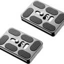 Neewer 2 Pieces Metal PU-60 60 Millimeter Universal Quick Shoe Plate with 1/4 inch Screw, for Camera Tripod Ball Head(Black)