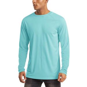 MAGCOMSEN Men's Long Sleeve Shirts UPF 50+ UV Sun Protection Athletic Shirts for Hiking Running Workout Rash Guard
 M