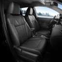 for Toyota Corolla Cross Seat Covers L LE XLE 2021 2022 2023 2024 2025 2026, Custom Seat Covers Full Set, Luxury Leather Seat Cover for SUV, Waterproof Car Seat Cover, Black Not for Hybrid