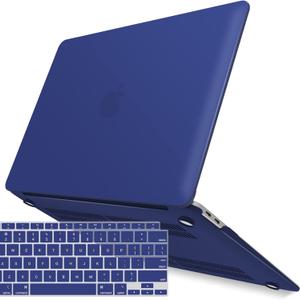 IBENZER Compatible with New MacBook Air 13 inch Case 2022 2021 2020 M1 A2337 A2179 A1932, Plastic Hard Shell Case with Keyboard Cover for Mac Retina Display with Touch ID, Turkish Blue, MMA-T13TUBL+1