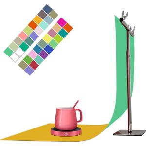 36 Colors Photography Backdrops for Product and Food 18PCS 34x17inch Small Background for Tabletop Photography (36 Colors White Red Yellow)