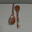 2PCS Wooden Spoons for Cooking, Natural Acacia Wood Cooking Spoons, Large Serving Spoons for Nonstick Cookware, Heat Resistant Durable Wooden Kitchen Utensils for Mixing Salad, Serving and Stirring