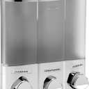 Better Living Products 76344-1 Euro Series TRIO 3-Chamber Soap and Shower Dispenser, Chrome