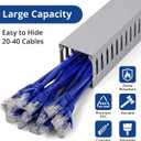 ZhiYo 2"H x 2"W Cable Raceway, 6ft Under Desk Wire Management Channel, Grey