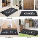 Door Mat (36"x24",Black) Welcome Mat Low Profile Front Doormat Indoor Outdoor Door Non Slip Rugs for Entryway, Patio, High Traffic Areas