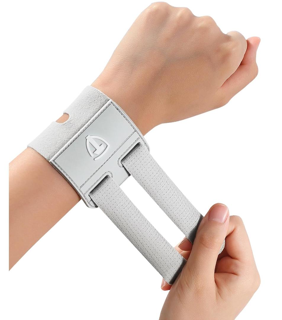 2pcs TFCC Wrist Support Brace, Adjustable Wristband for Ulnar Sided Wrist Pain, Wrist Straps for Weightlifting, Working Out and Pain Relief (Gray)