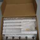 Nekon Key Holder for Wall, 11.8" x 7.8" x 3.1" Wooden Key and Mail Organizer Wall-Mounted, Key Rack with 5 Hooks for Entryway Hallway, Rustic Home Decor (White)