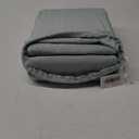 PANDATEX Aqua Green Queen Size 4 Piece Sheet Set, Cooling Sheets for Hot Sleepers, Linen-Textured Rayon Derived from Bamboo Cotton Blend Sheets, Deep Pockets Natural Bed Sheets