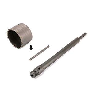 75 mm Cement Bricks Hole Saw Drill Bit & 350mm Connect Rod Flat Shank Kit for Drilling Walls,Bricks,Cement or Installation of Air-Conditioning//91(350mm Round Shank,75mm Saw Diameter)