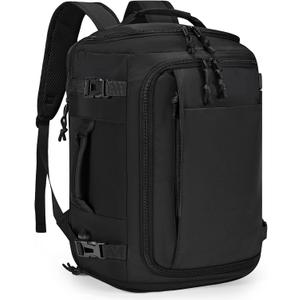 COSCOOA 40x30x20cm Travel Bag, Expandable Carry on Backpack 30-35L, 40x30x25cm Travel Backpack Personal item Size Bag, 15.6inch Laptop Backpack with Shoe Compartment and Wet Pockets (Black)