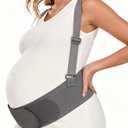 Pregnancy Belly Bands for Pregnant Women, Maternity Belly Band Pregnancy Support Belt with Adjustable Straps (Gray, X-Large)