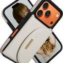 Keallce Wallet Case for iPhone 17 Pro 6.3'', Flip Case with RFID Blocking Card Holder Slots Kickstand, PU Leather Protective Folio Cover for Women, Beige