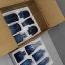 Glass Bud Vase Set of 12, Small Blue Flower Vases for Centerpieces in Bulk, Mini Vintage Vase for Wedding, Home,Table Decoration