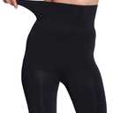 Women High Rise Tummy Control Thigh Compression Inseams Elastane Shorts for Biker Yoga Running Gym and Workout (Black, XL)