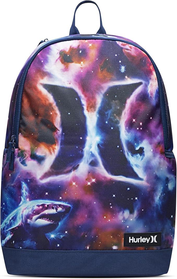 Hurley boys One and Only Printed Backpack, Nebula Shark, One Size