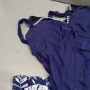 Aleumdr Tankini Swimsuits for Women 2 Piece Tummy Control Bathing Suit V Neck Tankini Top with High Waisted Bottom, XL