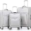 3 Piece Softside Luggage Sets  Lightweight Durable Suitcase with 360 Silent Spinner Wheels & Retractable Handle, Softshell Carry On for Business/Family Travel (20in/24in/28in)