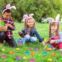 MGparty 52 Pack Easter Eggs Empty 2.3" Plastic Bright Colors Eggs with Golden Eggs for Easter Egg Hunt Party Favors Basket Stuffers Fillers