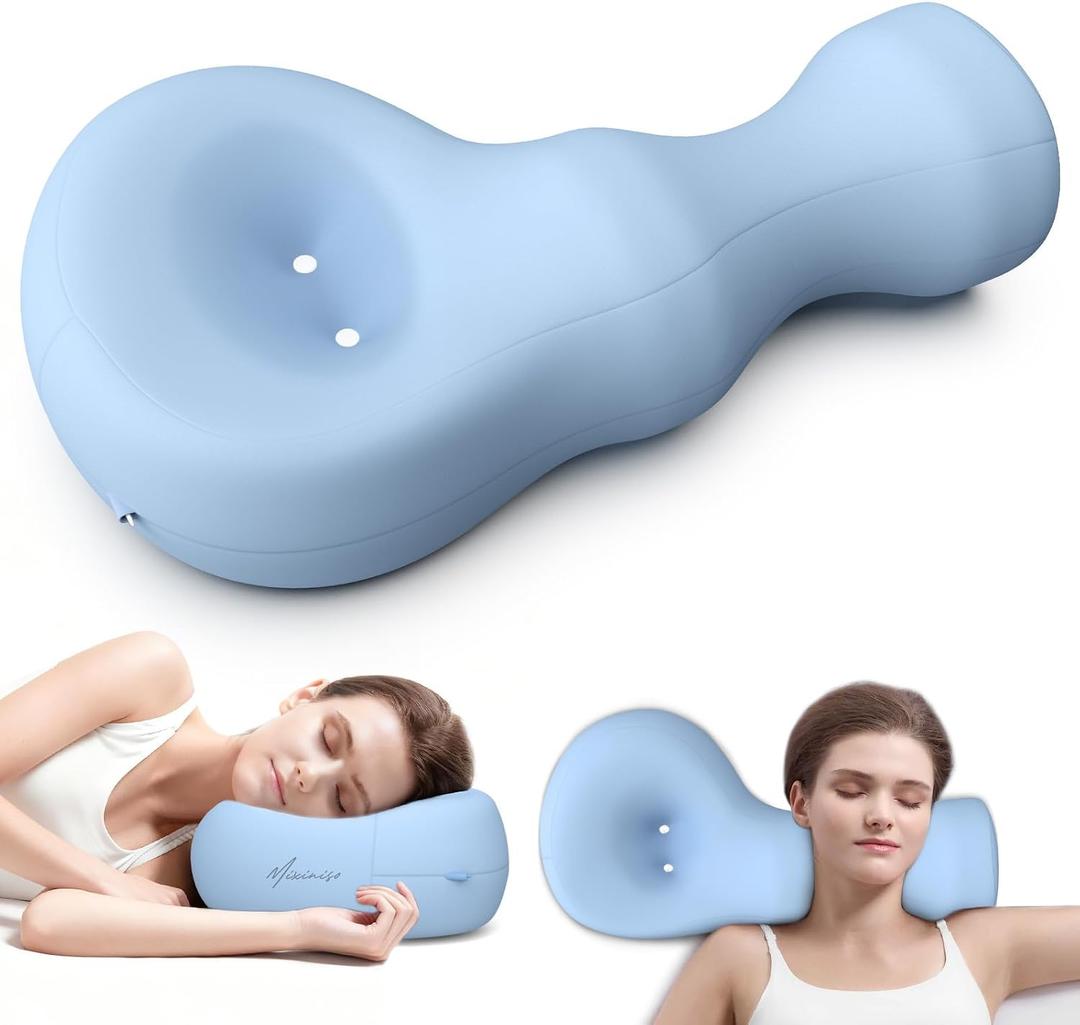 Premium Memory Foam Side Sleeper Pillow, Ergonomic Neck Support for Comfortable Sleep, Contoured Orthopedic Design