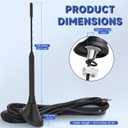 SZSAUTO Car AM FM Stereo Radio Antenna 9.06 Inches Universal Car Truck Roof Mounted Antenna Replacement with DIN Plug Connector Mount Base for Vehicle Stereo Receiver Head Unit FM HD Radio