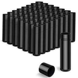 JuLand 100 Packs Empty Lip Balm Tubes Bulk Round BPA Free with Caps for DIY Lipstick homemade, 3/16 Oz (5.5 ml) Leak-Free Empty Lip Balm Containers