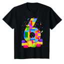 6 Years Old Builder Boy Girl Building Blocks 6th Birthday T-Shirt XS Black