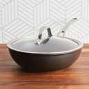 Anolon X Hybrid Nonstick Induction Stir Fry Wok Pan Cookware with Lid, Dishwasher Safe, Compatible with All Stovetops, 10 Inch - Charcoal Gray