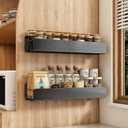 Kitstorack 2 Pack Spice Rack Wall Mount for Home, Kitchen, Pantry Organizers and Storage