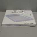 Hakan Aluminum Half Sheet Baking Pan 14x18-inch, 2.2lbs Weight, Thick Rust-Free Bakeware, Wrap Resistant Food Grade Aluminum Baking Tray, Cookie Sheet Oven Tray, Heavy-Duty Baklava Tray, Silver