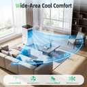 Swamp Cooler, Portable Air Conditioners with 3 wind Modes, 3 Speeds, 3.5-Gallon Water Tank for Evaporative Air Cooler Long Cooling, 45 dB Windowless Air Conditioner 120 Oscillation 4 Ice Packs