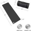 Foam Sleeping Pad for Camping - 1.25-Inch-Thick Waterproof Sleep Pad with Carry Straps for Cots, Tents, or Sleepovers by Wakeman Outdoors (Black)
