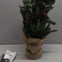 Mini Christmas Tree,20 inch/50CM Small Christmas Tree with Lights with 2M LED Lights,75 Branch Tips,for Home Office Christmas Decorations