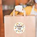 4 x 500Pcs Thanksgiving Label Stickers Roll Thank You Envelope Seals Stickers Fall Leaf Pumpkin Adhesive 1.5inch Round Labels Wrapping Paper for Card Gift Bags Decor Cute Cartoon 2 Designs