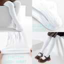 Girls Tights Seamless Toddler Stockings Tights Soft Cotton Cable Knit School Girls Leggings 4-12 Years (8-10 Years, 2 Pack Navy)